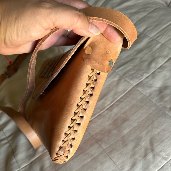 Hand made leather woven new woman purse. From Oaxaca Mexico - Picture 2 of 7